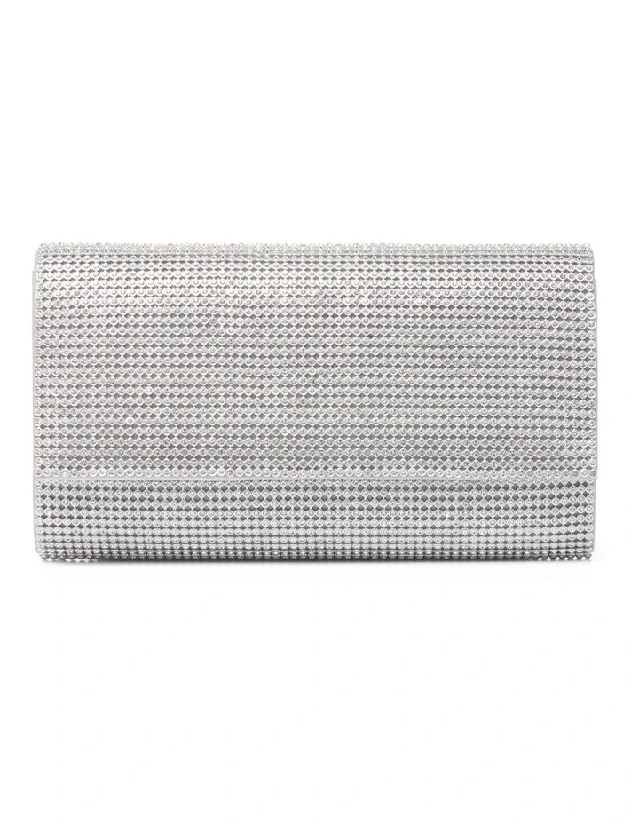 Forever New Hannah Heatfix Foldover Clutch In Silver 3 Forever New Hannah Heatfix Foldover Clutch In Silver