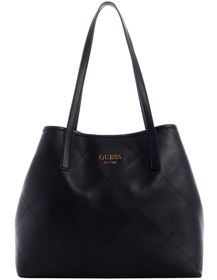 Guess Vikky Black Snap Closure Tote Bag 3 Guess Vikky Black Snap Closure Tote Bag