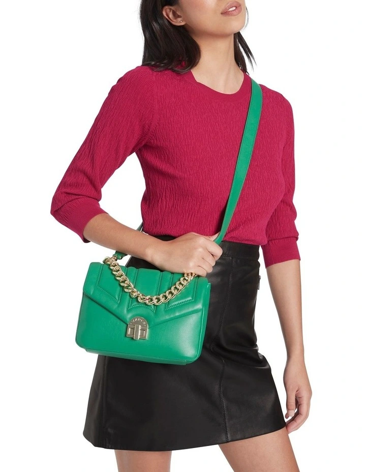 Marcs Jae Turn Lock Green Bag 4 Marcs Jae Turn Lock Green Bag - Image 2