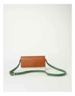 Marcs Amsterdam Tan Multi Flapover Crossbody Bag