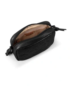 The Sak De Young Black Floral Emboss Camera Crossbody Bag -Mocha shop 886830670 3 720x928