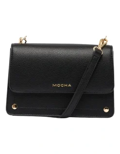 Mocha Sienna Stud Black Handbag
