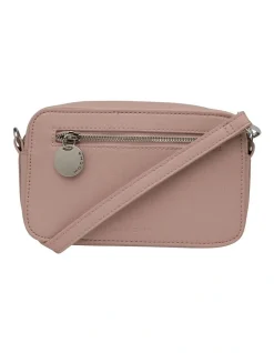 Mocha Katelyn Box Blush Crossbody Bag