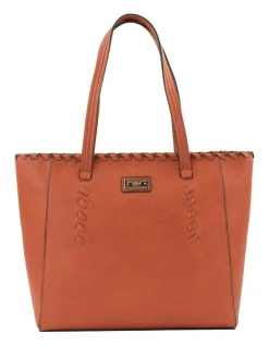 Cellini Sport Jodie Brick Orange Zip Top Tote Bag