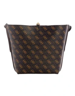 Guess Eco Brenton Brown Bucket Shoulder Bag -Mocha shop 897690070 2 720x928