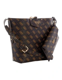 Guess Eco Brenton Brown Bucket Shoulder Bag -Mocha shop 897690070 3 720x928