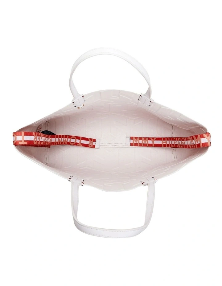 Tommy Hilfiger Iconic Monogram Applique Tote Bag In Ecru 6 Tommy Hilfiger Iconic Monogram Applique Tote Bag In Ecru - Image 4