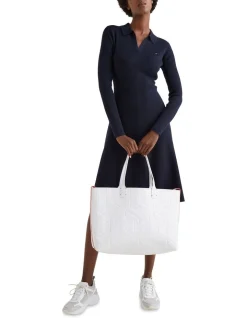 Tommy Hilfiger Iconic Monogram Applique Tote Bag In Ecru 11 Tommy Hilfiger Iconic Monogram Applique Tote Bag In Ecru -Mocha shop 897933160 5 720x928