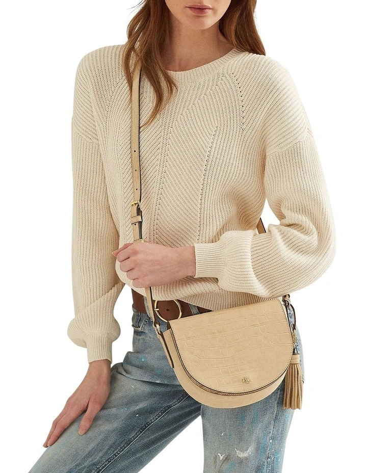 Lauren Ralph Lauren Witley 20 Parchment Saddle Crossbody Bag 4 Lauren Ralph Lauren Witley 20 Parchment Saddle Crossbody Bag - Image 2