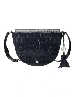 Lauren Ralph Lauren Witley 20 Lauren Navy Saddle Crossbody Bag