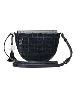 Lauren Ralph Lauren Witley 20 Lauren Navy Saddle Crossbody Bag -Mocha shop 898089400 3 720x928