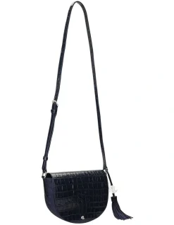 Lauren Ralph Lauren Witley 20 Lauren Navy Saddle Crossbody Bag -Mocha shop 898089400 4 720x928