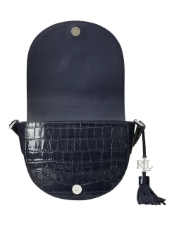 Lauren Ralph Lauren Witley 20 Lauren Navy Saddle Crossbody Bag -Mocha shop 898089400 6 720x928