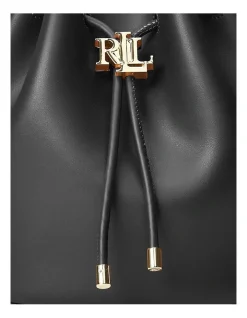 Lauren Ralph Lauren Andie 19 Black Bucket Shoulder Bag -Mocha shop 898089670 5 720x928