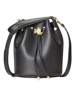 Lauren Ralph Lauren Andie 15 Black Bucket Shoulder Bag