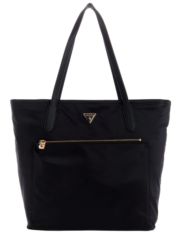 Guess Eco Gemma Black Zip Top Tote Bag 3 Guess Eco Gemma Black Zip Top Tote Bag