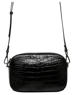 Status Anxiety Plunder Black Croc Emboss Camera Crossbody Bag -Mocha shop 898371010 3 720x928
