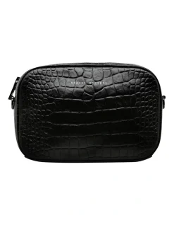 Status Anxiety Plunder Black Croc Emboss Camera Crossbody Bag -Mocha shop 898371010 4 720x928