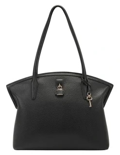 Nine West Nemi Black Zip Top Tote Bag
