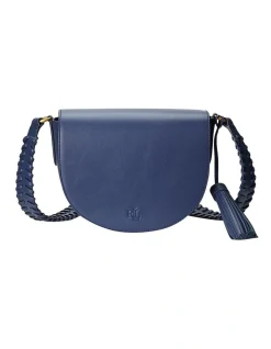 Lauren Ralph Lauren Witley 20 Denim Blue Saddle Shoulder Bag