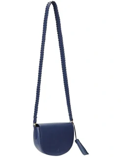 Lauren Ralph Lauren Witley 20 Denim Blue Saddle Shoulder Bag -Mocha shop 900610480 3 720x928