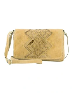 Prairie Flapover Camel Crossbody Bag