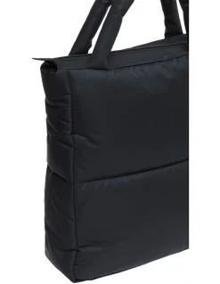 Oxford Sabrina Black Nylon Puffa Shopper Bag -Mocha shop 902732680 3 720x928