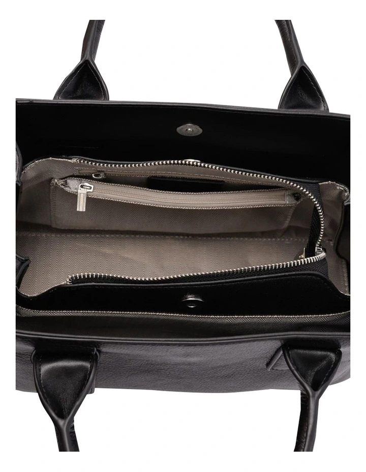 Mocha Harper Leather Black Tote Bag 7 Mocha Harper Leather Black Tote Bag - Image 5