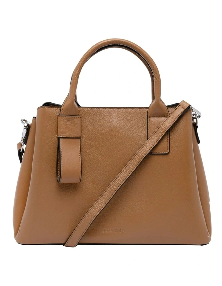 Mocha Harper Leather Tan Tote Bag 3 Mocha Harper Leather Tan Tote Bag