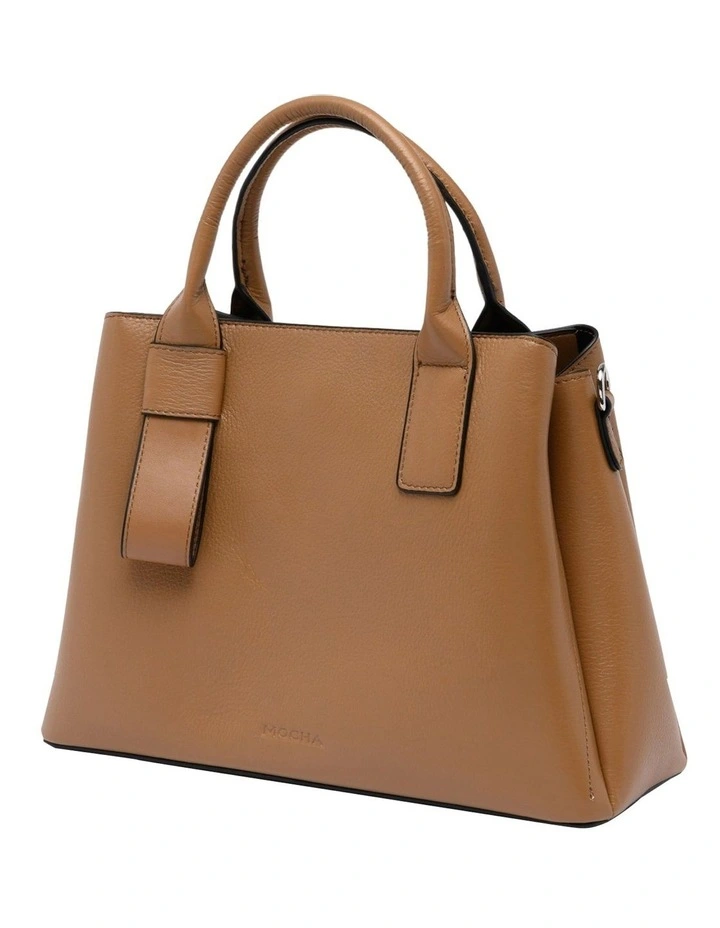 Mocha Harper Leather Tan Tote Bag 4 Mocha Harper Leather Tan Tote Bag - Image 2