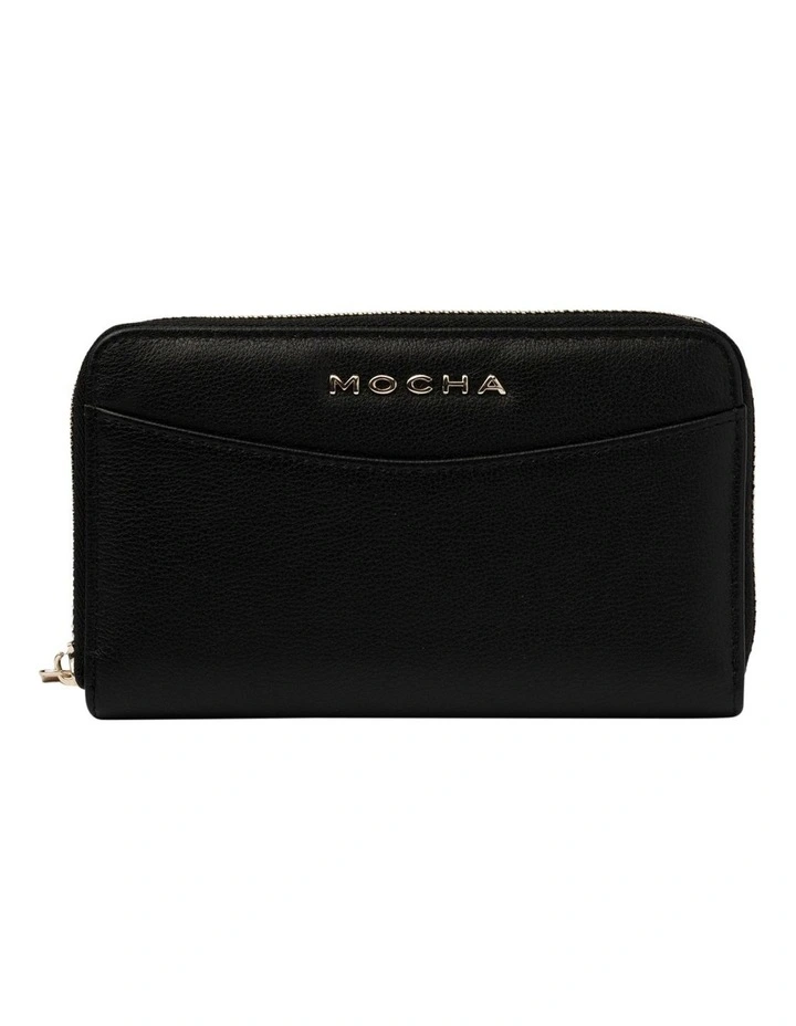 Mocha Petite Leather Wallet In Black 3 Mocha Petite Leather Wallet In Black