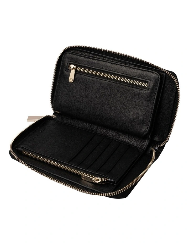Mocha Petite Leather Wallet In Black 5 Mocha Petite Leather Wallet In Black - Image 3