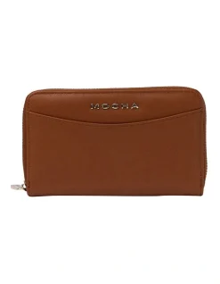 Mocha Petite Leather Wallet In Tan