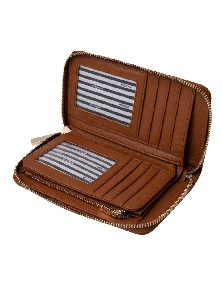 Mocha Petite Leather Wallet In Tan 4 Mocha Petite Leather Wallet In Tan - Image 2