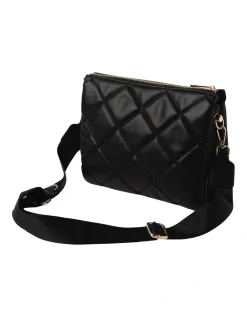 Mocha Two-Faced Jessie Crossbody Bag In Black
