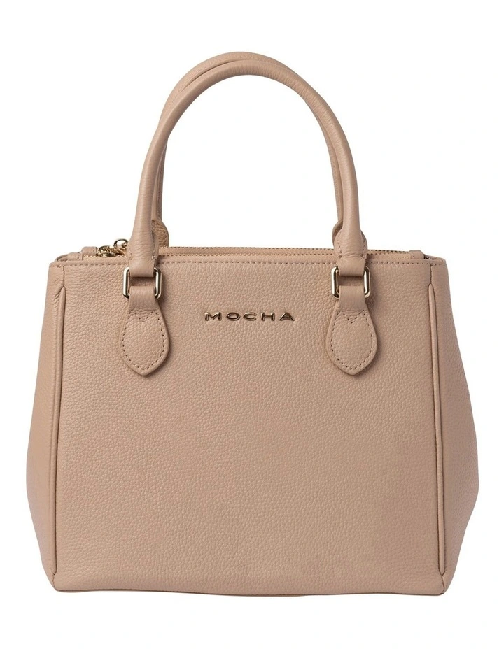 Mocha Whitney Leather Tote In Sand 3 Mocha Whitney Leather Tote In Sand