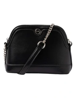 Mocha Maple Crossbody Bag In Black