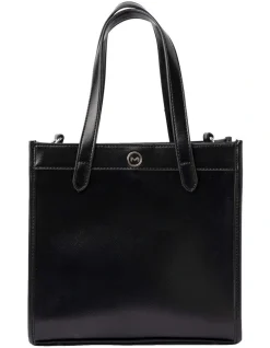 Mocha Maple Small Tote Bag In Black