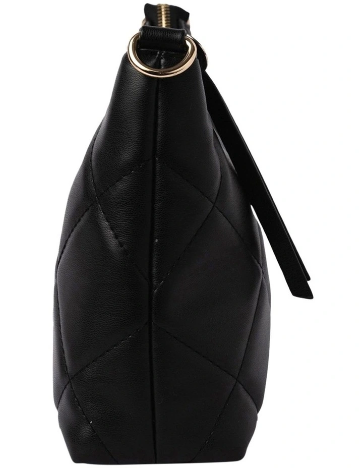 Mocha Dina Quilted Chain Crossbody Bag In Black 4 Mocha Dina Quilted Chain Crossbody Bag In Black - Image 2