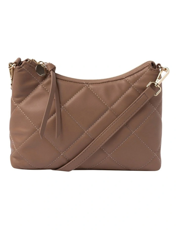 Mocha Dina Quilted Chain Crossbody Bag In Tan 3 Mocha Dina Quilted Chain Crossbody Bag In Tan