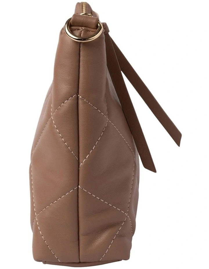 Mocha Dina Quilted Chain Crossbody Bag In Tan 4 Mocha Dina Quilted Chain Crossbody Bag In Tan - Image 2