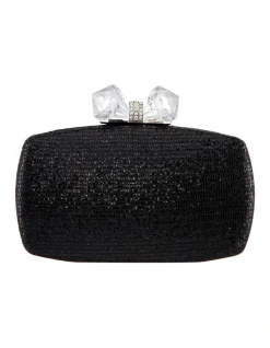 NINA Felice Black Glitter Bag
