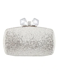 NINA Felice Silver Glitter Bag