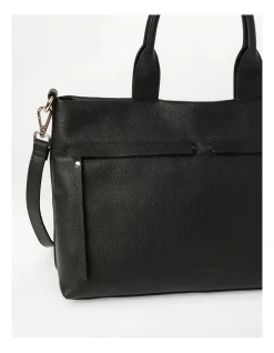 Trent Nathan Tanya Zip Top Tote Bag In Black -Mocha shop 917439400 4 720x928