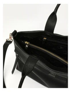 Trent Nathan Tanya Zip Top Tote Bag In Black -Mocha shop 917439400 5 720x928