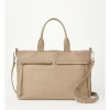 Trent Nathan Tanya Zip Top Tote Bag In Oatmeal