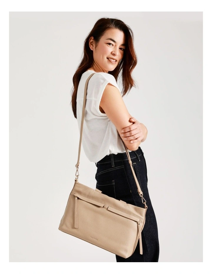 Trent Nathan Tanya Zip Top Tote Bag In Oatmeal 4 Trent Nathan Tanya Zip Top Tote Bag In Oatmeal - Image 2