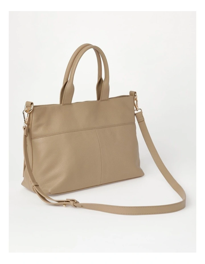 Trent Nathan Tanya Zip Top Tote Bag In Oatmeal 5 Trent Nathan Tanya Zip Top Tote Bag In Oatmeal - Image 3