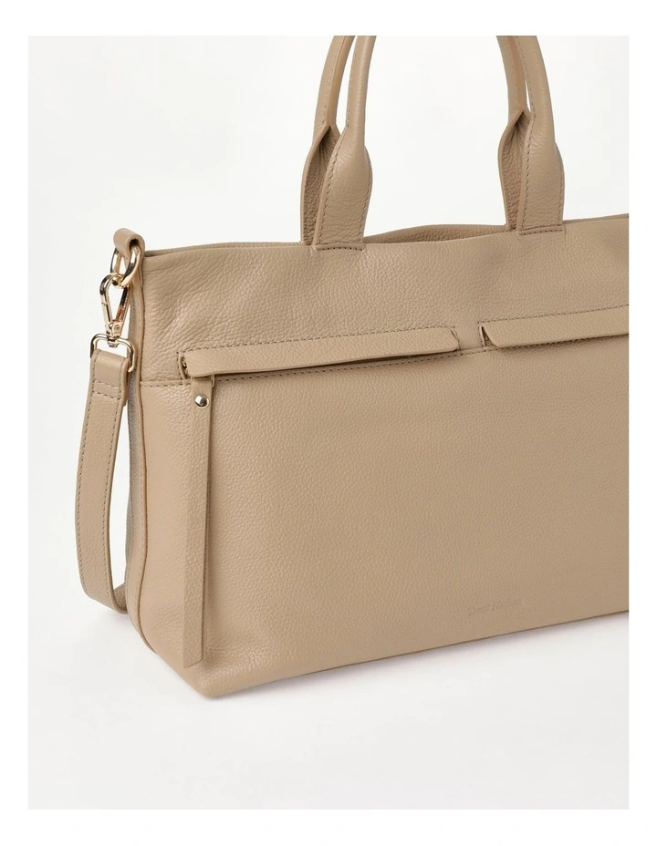 Trent Nathan Tanya Zip Top Tote Bag In Oatmeal 6 Trent Nathan Tanya Zip Top Tote Bag In Oatmeal - Image 4
