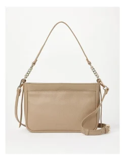Trent Nathan Tanya Zip Top Shoulder Bag In Oatmeal